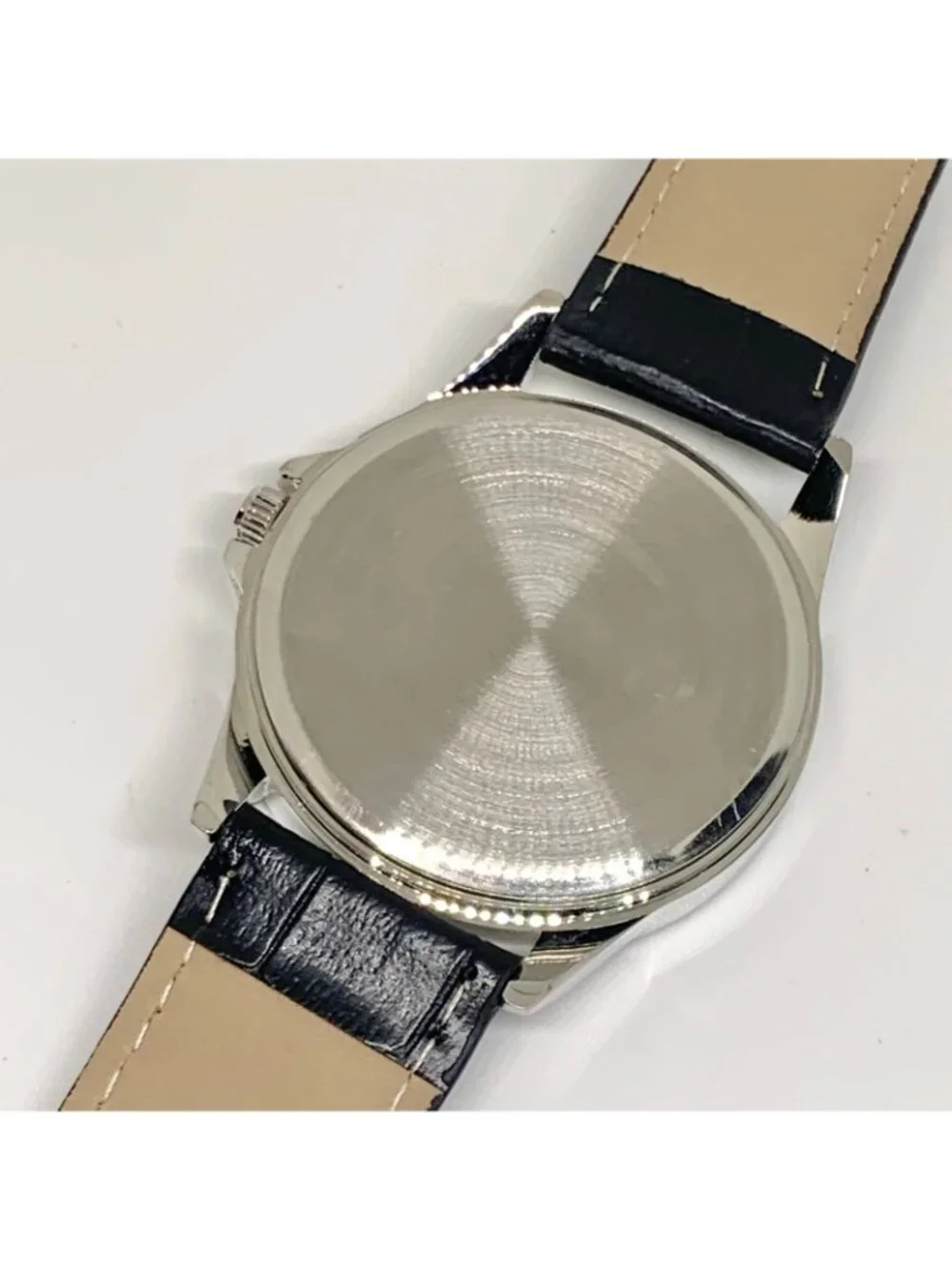 Men’s watch Make America great again silver tone 42mm black leather running